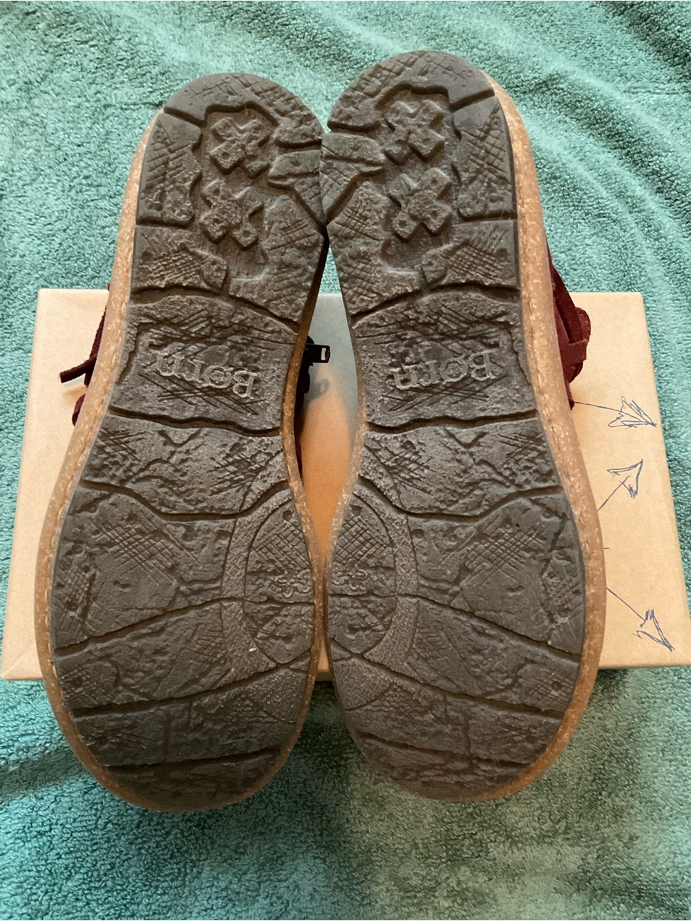 Born Women's Lace-Up Suede Ankle Boots in Burgundy - Picture 3 of 4